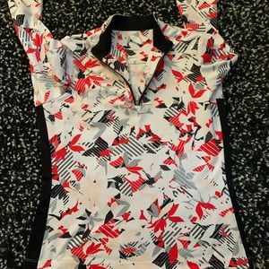 Tail white label workout pullover floral decal